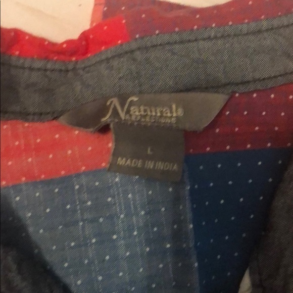 Natural Reflections Longsleeve Plaid Top L - Picture 2 of 2